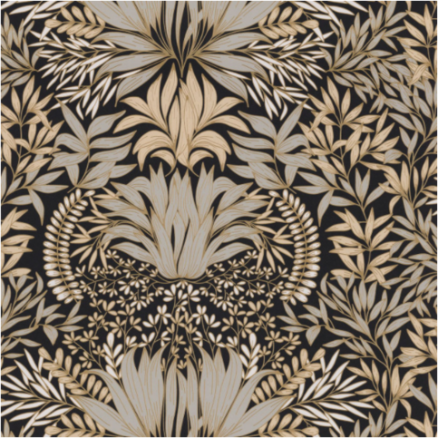 Chardon Noir/doré Wallcovering by Casamance