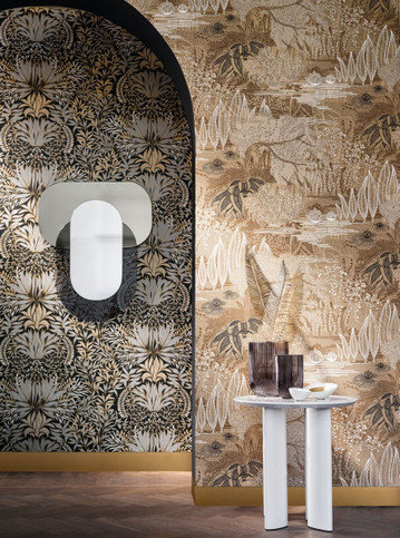 Chardon Noir/doré Wallcovering by Casamance