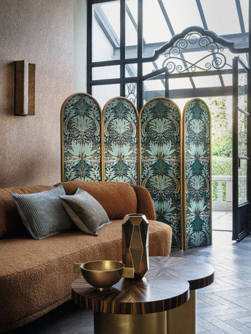 Chardon Pétrole Wallcovering by Casamance