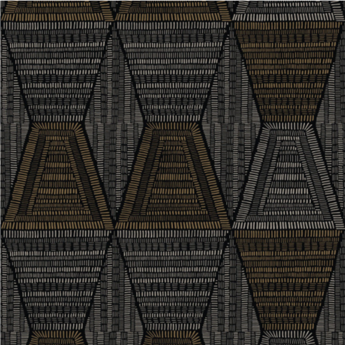 Daia Noir/Dore Wallcovering by Casamance