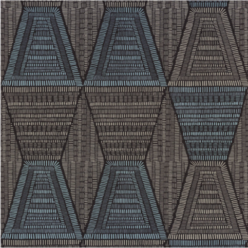 Daia Noir/Givre Wallcovering by Casamance