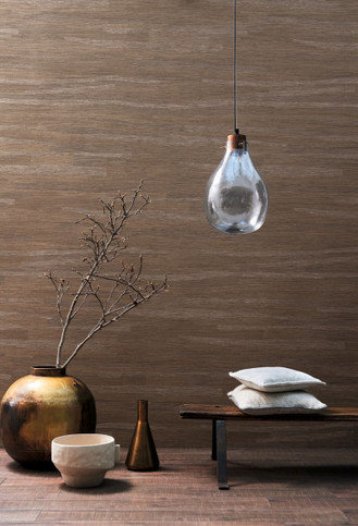 Halana Cappuccino Wallcovering by Casamance