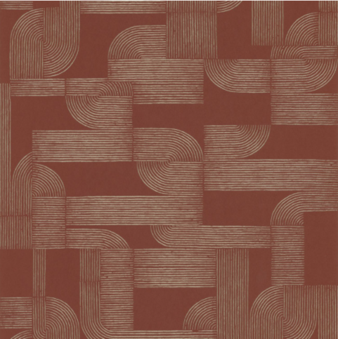 Hector Terracotta Wallcovering by Casamance