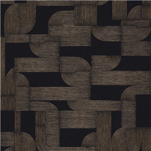 Hector Noir Wallcovering by Casamance