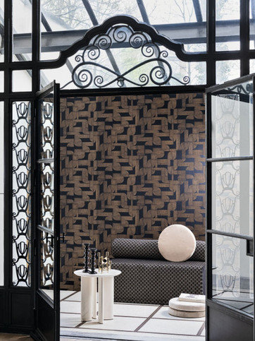 Hector Noir Wallcovering by Casamance