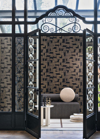 Hector Noir Wallcovering by Casamance