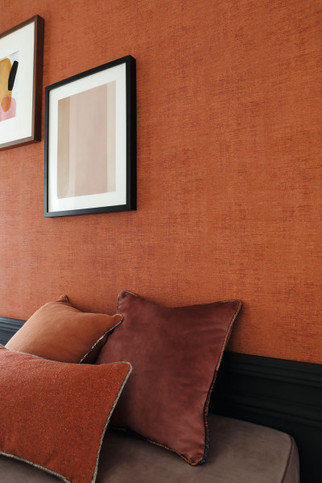 Johara Orange brulee Wallcovering by Casamance