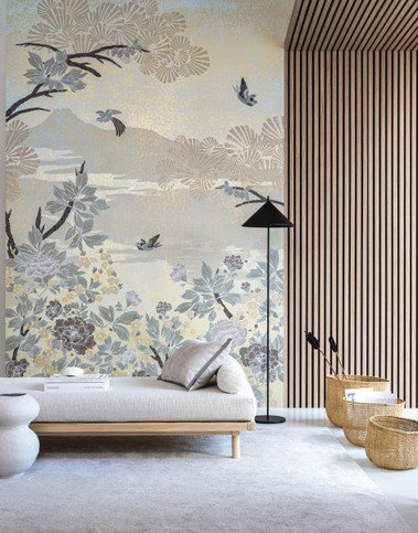 Kansai Blanc Wallcovering by Casamance