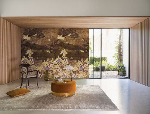 Kansai Cuivre Wallcovering by Casamance