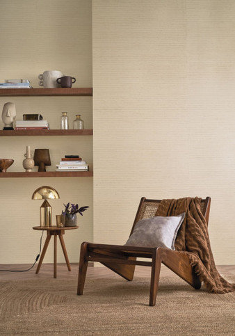 Striata Ivoire/OR Wallcovering by Casamance