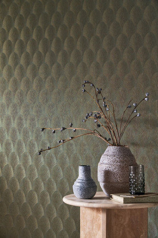 Tourmaline Vert de gris Wallcovering by Casamance