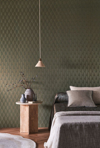 Tourmaline Vert de gris Wallcovering by Casamance