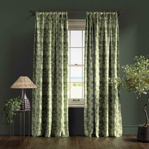 Acanthus Apple/Sage Fabric by Clarke & Clarke 