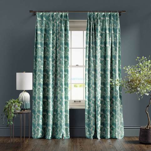 Acanthus Teal Fabric by Clarke & Clarke 