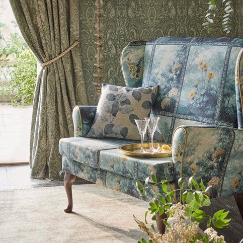 Artus Denim/Ochre Fabric by Clarke & Clarke 