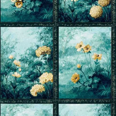 Artus Denim/Ochre Wallcovering by Clarke & Clarke 