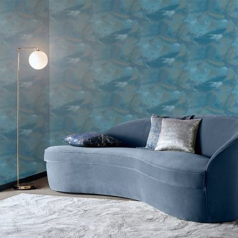 Astratto Midnight Wallcovering by Clarke & Clarke 