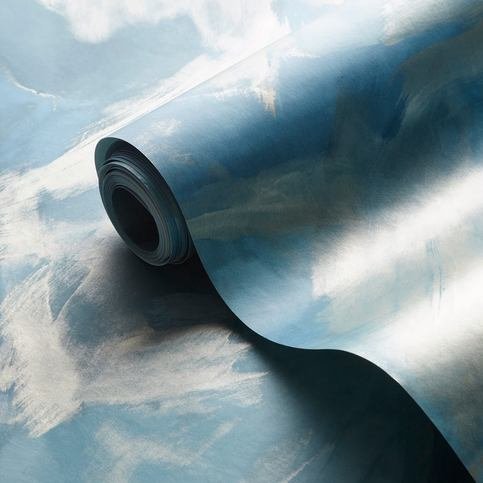 Astratto Midnight Wallcovering by Clarke & Clarke 