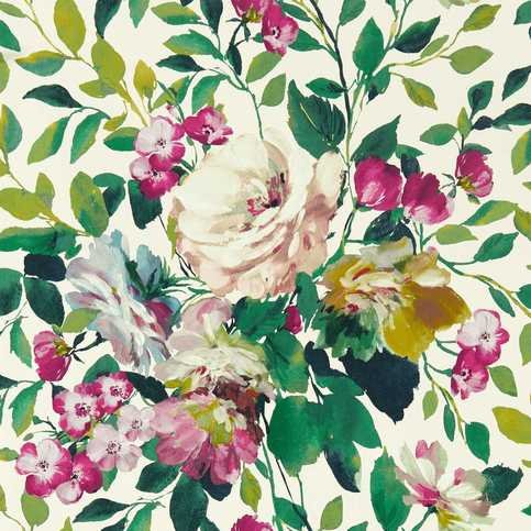 Bloom Fuchsia Wallcovering by Clarke & Clarke