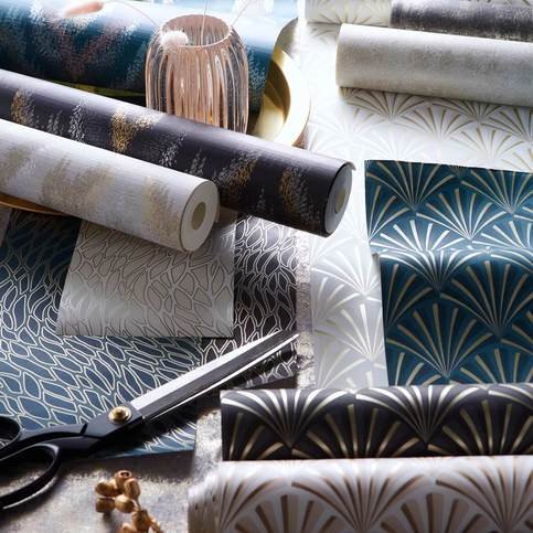 Chrysler Noir Wallcovering by Clarke & Clarke 