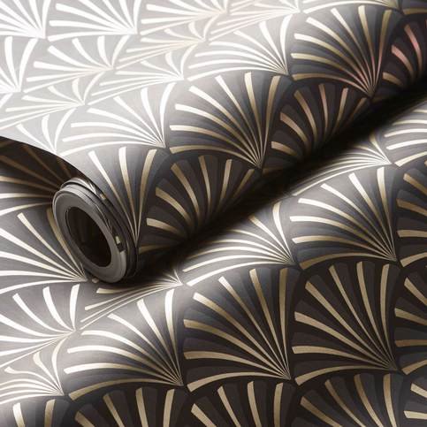 Chrysler Noir Wallcovering by Clarke & Clarke 