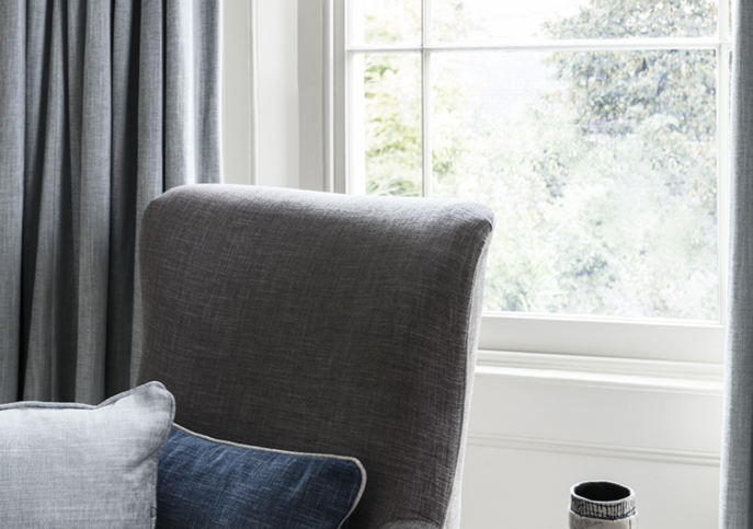 Albany Charcoal Fabric by Clarke & Clarke 