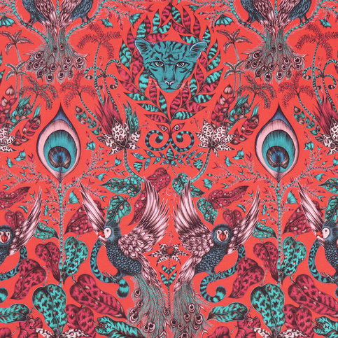 Amazon Red Fabric by Emma J Shipley for Clarke & Clarke 