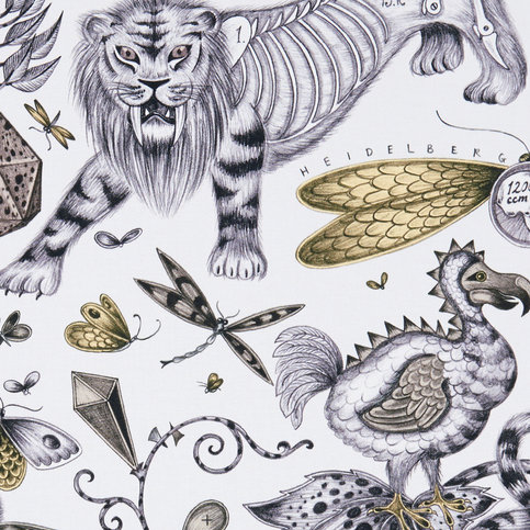 Extinct Gold Fabric by Emma J Shipley for Clarke & Clarke 
