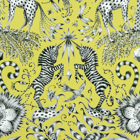 Kruger Lime Fabric by Emma J Shipley for Clarke & Clarke 
