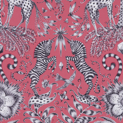 Kruger Magenta Fabric by Emma J Shipley for Clarke & Clarke 
