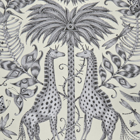 Kruger Monochrome Wallcovering by Emma J Shipley for Clarke & Clarke 