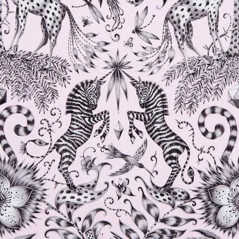 Kruger Pink Fabric by Emma J Shipley for Clarke & Clarke 