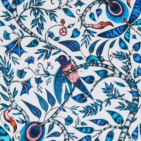 Rousseau Blue Fabric by Emma J Shipley for Clarke & Clarke 