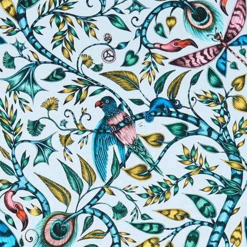 Rousseau Eggshell Fabric by Emma J Shipley for Clarke & Clarke 