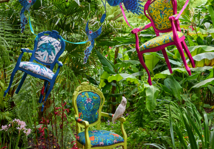 Rousseau Lime Fabric by Emma J Shipley for Clarke & Clarke 
