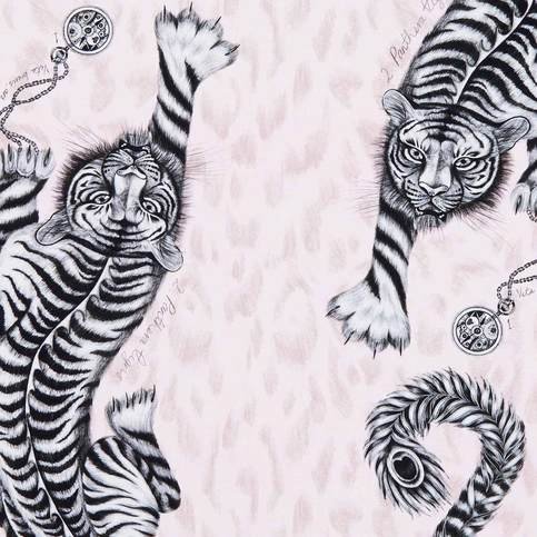 Tigris Pink Fabric by Emma J Shipley for Clarke & Clarke 