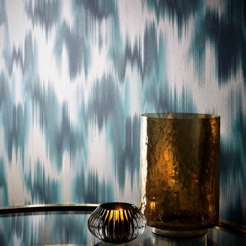 Colorante Teal Wallcovering by Clarke & Clarke 