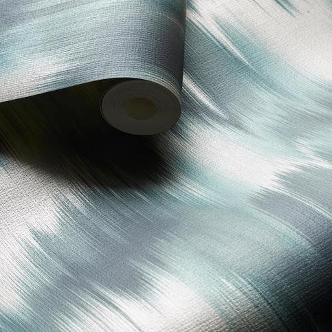 Colorante Teal Wallcovering by Clarke & Clarke 