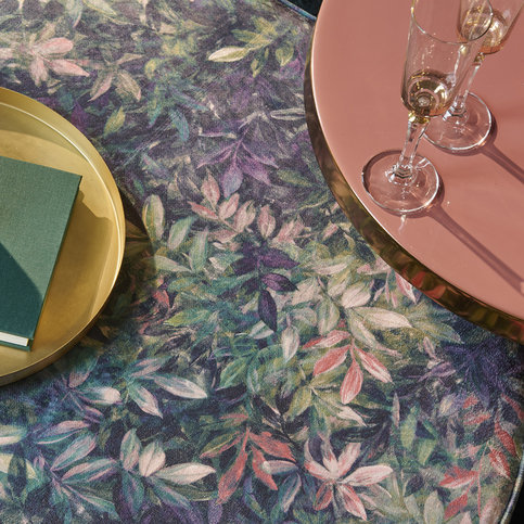 Congo Amethyst/Emerald Fabric by Clarke & Clarke 