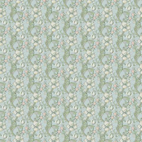 Golden Lily Apple/Blush Fabric by Clarke & Clarke 