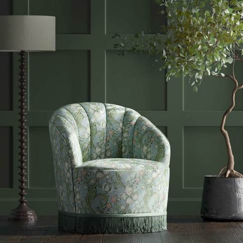 Golden Lily Apple/Blush Fabric by Clarke & Clarke 