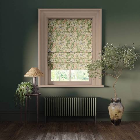Golden Lily Linen/Blush Fabric by Clarke & Clarke 