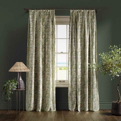 Golden Lily Linen/Blush Fabric by Clarke & Clarke 
