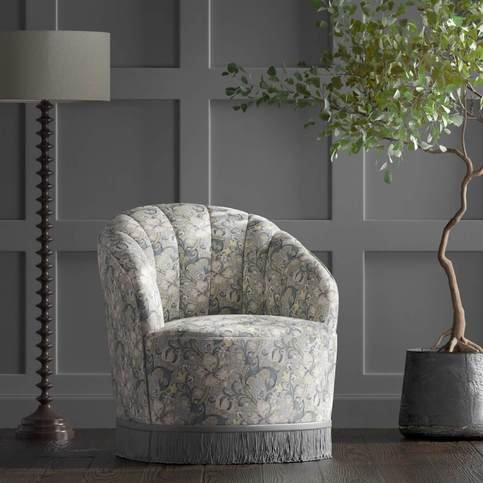 Golden Lily Slate/Dove Fabric by Clarke & Clarke 