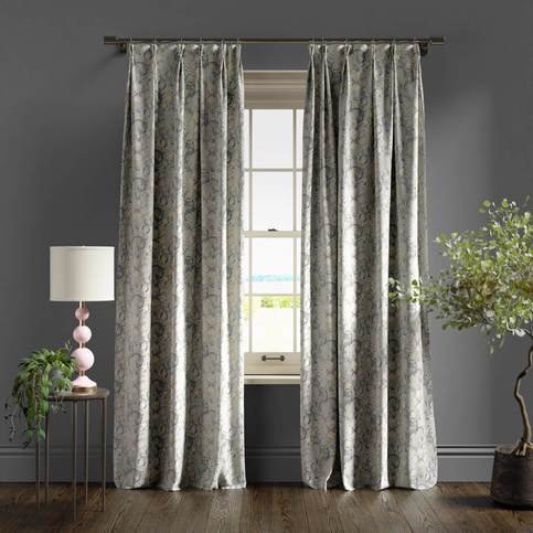 Golden Lily Slate/Dove Fabric by Clarke & Clarke 