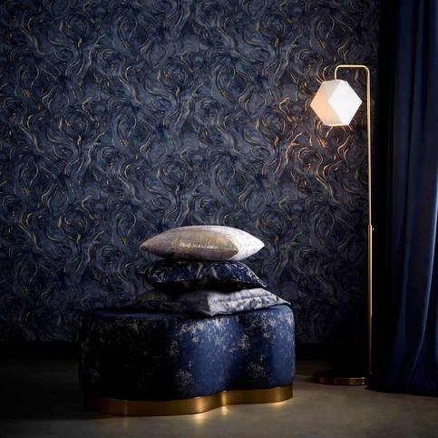 Lavico Midnight Wallcovering by Clarke & Clarke 