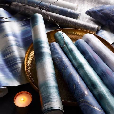 Lavico Midnight Wallcovering by Clarke & Clarke 