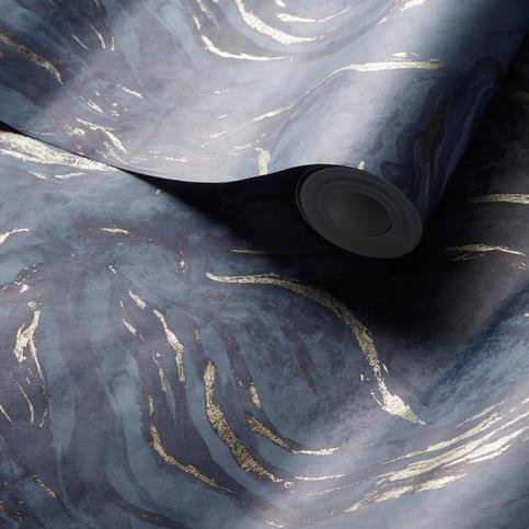 Lavico Midnight Wallcovering by Clarke & Clarke 