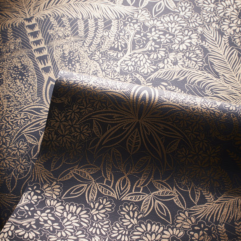 Leopardo Copper/Midnight Wallcovering by Clarke & Clarke