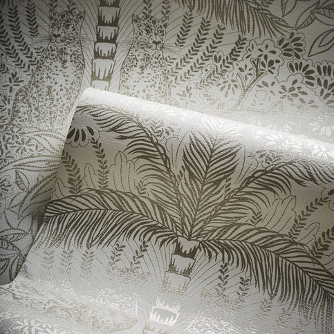 Leopardo Gold/Ivory Wallcovering by Clarke & Clarke